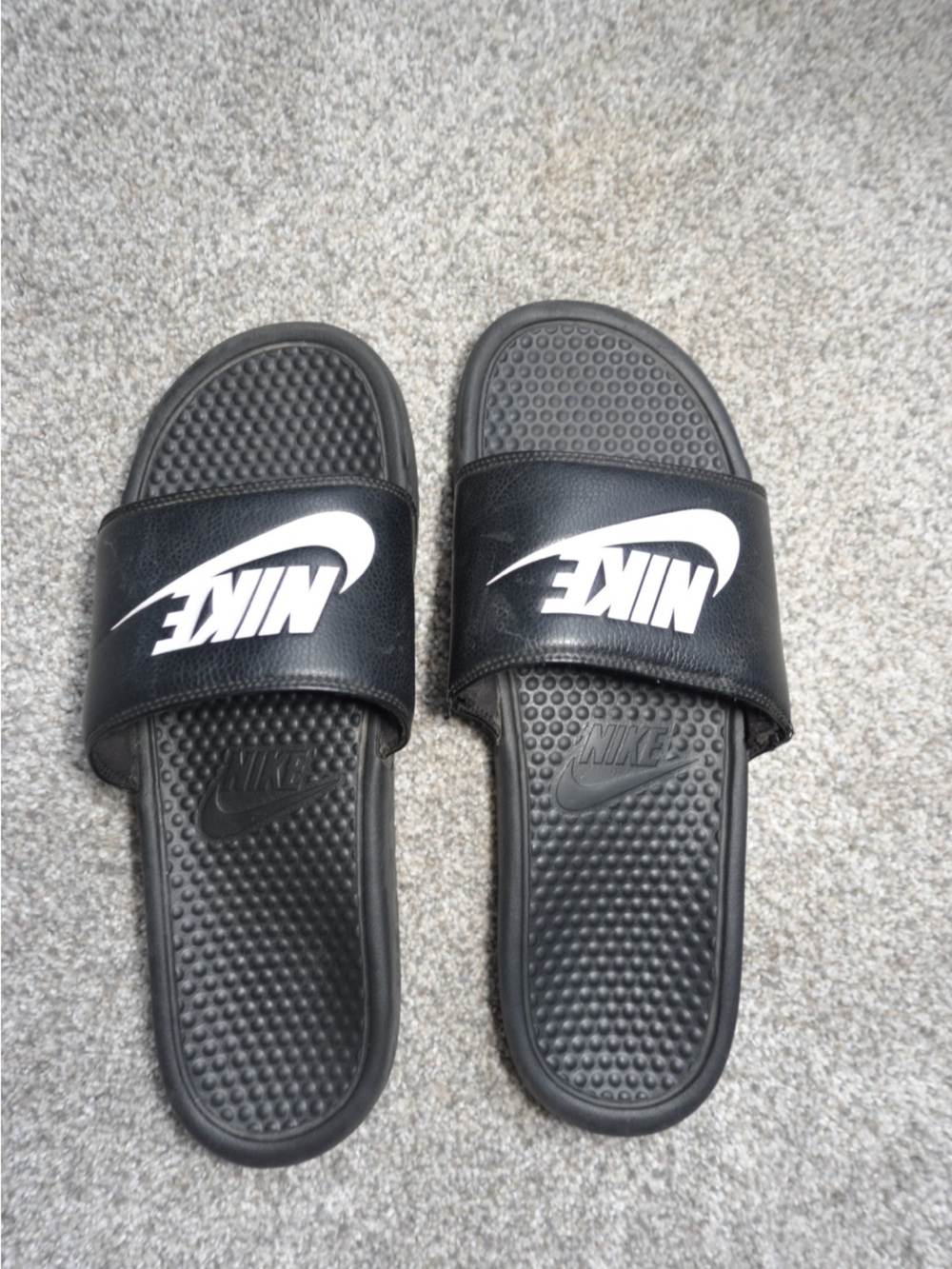 Nike Black & White Slide Sandals - Men's Comfort Slides